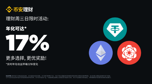 币安周三理财日：BNB新限时活动不容错过